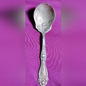 Antique Holmes & Edwards XIV 1909 American Beauty Soup Spoon